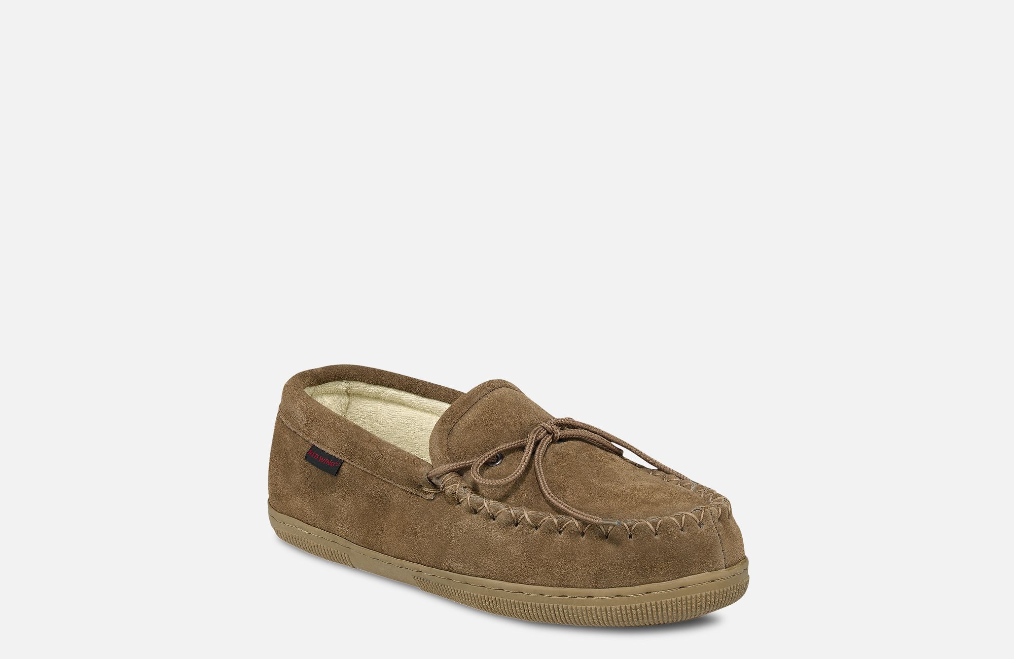 Cloth-Lined Suede Loafer Slippers
