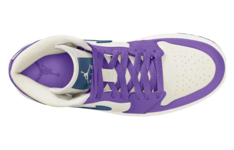 Air Jordan 1 Mid \'Purple White\'  BQ6472-504 Epochal Sneaker