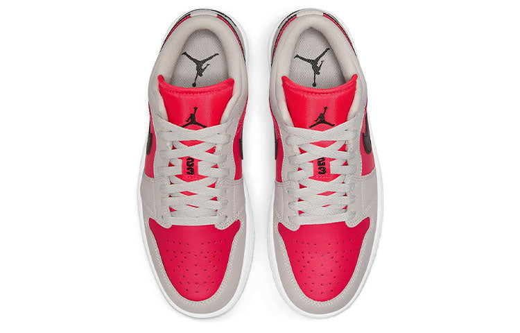 (WMNS) Air Jordan 1 Low \'Light Iron Ore Siren Red\'  DC0774-060 Signature Shoe