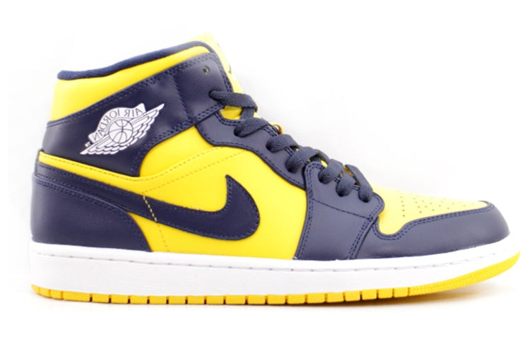 Air Jordan 1 Mid \'Michigan\'  554724-707 Classic Sneakers