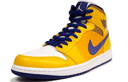 Air Jordan 1 Mid \'Lakers\'  554724-708 Cultural Kicks