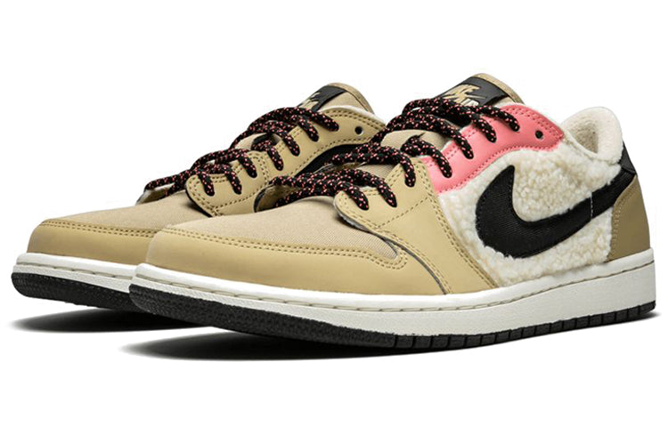 (WMNS) Air Jordan 1 Retro Low Fleece \'Parachute Beige\'  AQ0828-200 Epoch-Defining Shoes