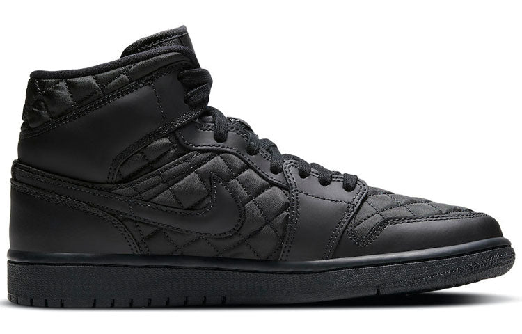 (WMNS) Air Jordan 1 Mid SE \'Black Quilted\'  DB6078-001 Classic Sneakers