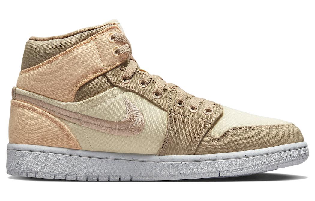 (WMNS) Air Jordan 1 Mid SE \'Canvas Khaki\'  DV0427-102 Vintage Sportswear