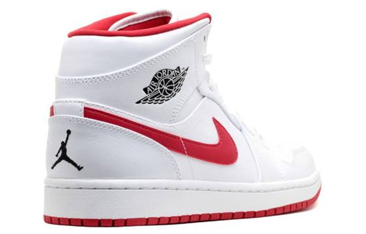 Air Jordan 1 Mid \'White Gym Red\'  554724-101 Iconic Trainers