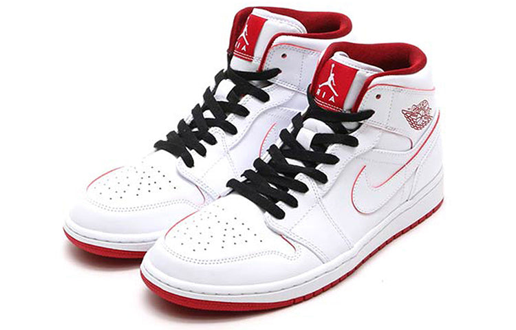 Air Jordan 1 Retro Mid \'White Gym Red\'  554724-103 Epochal Sneaker