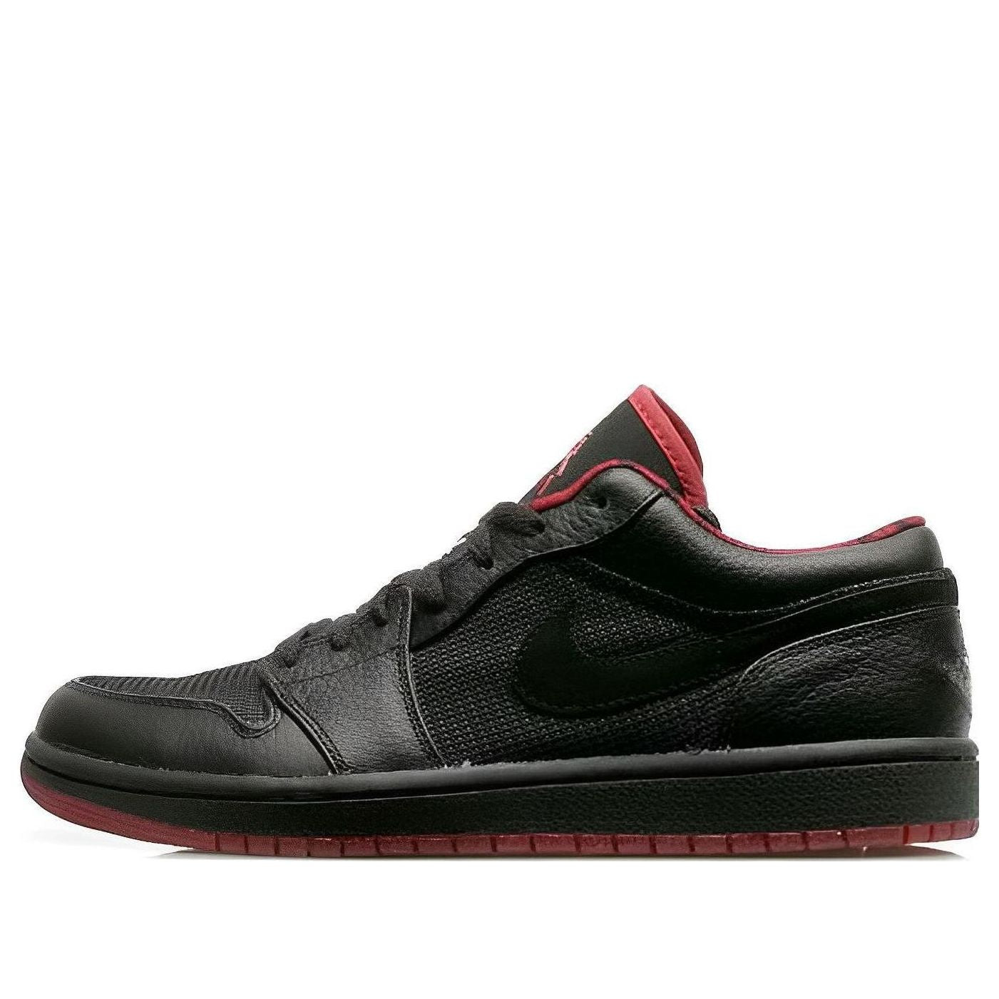 Air Jordan 1 Retro Low 'Black Silver Red' 309192-001 Epochal Sneaker - Click Image to Close