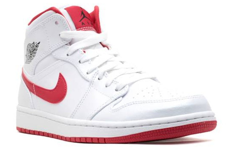 Air Jordan 1 Mid \'White Gym Red\'  554724-101 Iconic Trainers