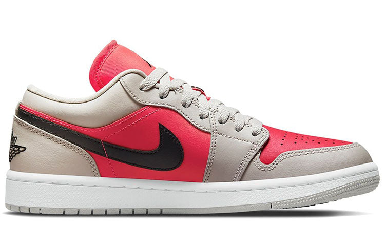 (WMNS) Air Jordan 1 Low \'Light Iron Ore Siren Red\'  DC0774-060 Signature Shoe