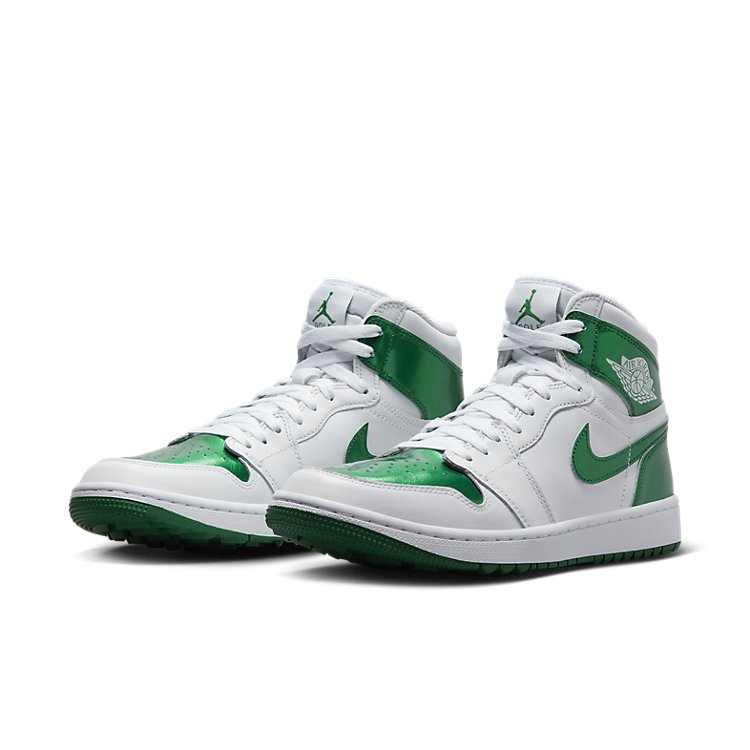 Air Jordan 1 Retro High Golf \'Metallic Green\'  DQ0660-130 Signature Shoe