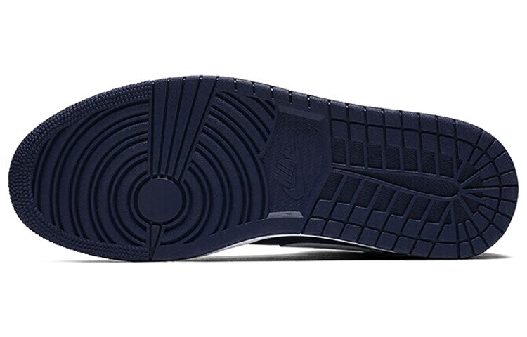Air Jordan 1 Mid \'Obsidian\'  554724-401 Signature Shoe