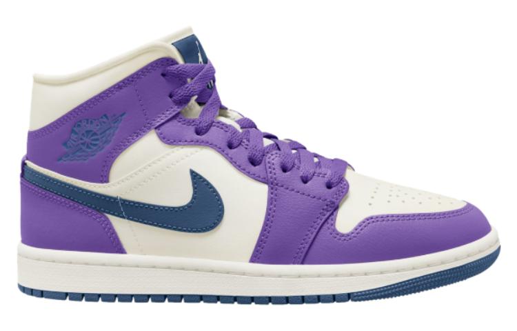 Air Jordan 1 Mid \'Purple White\'  BQ6472-504 Epochal Sneaker