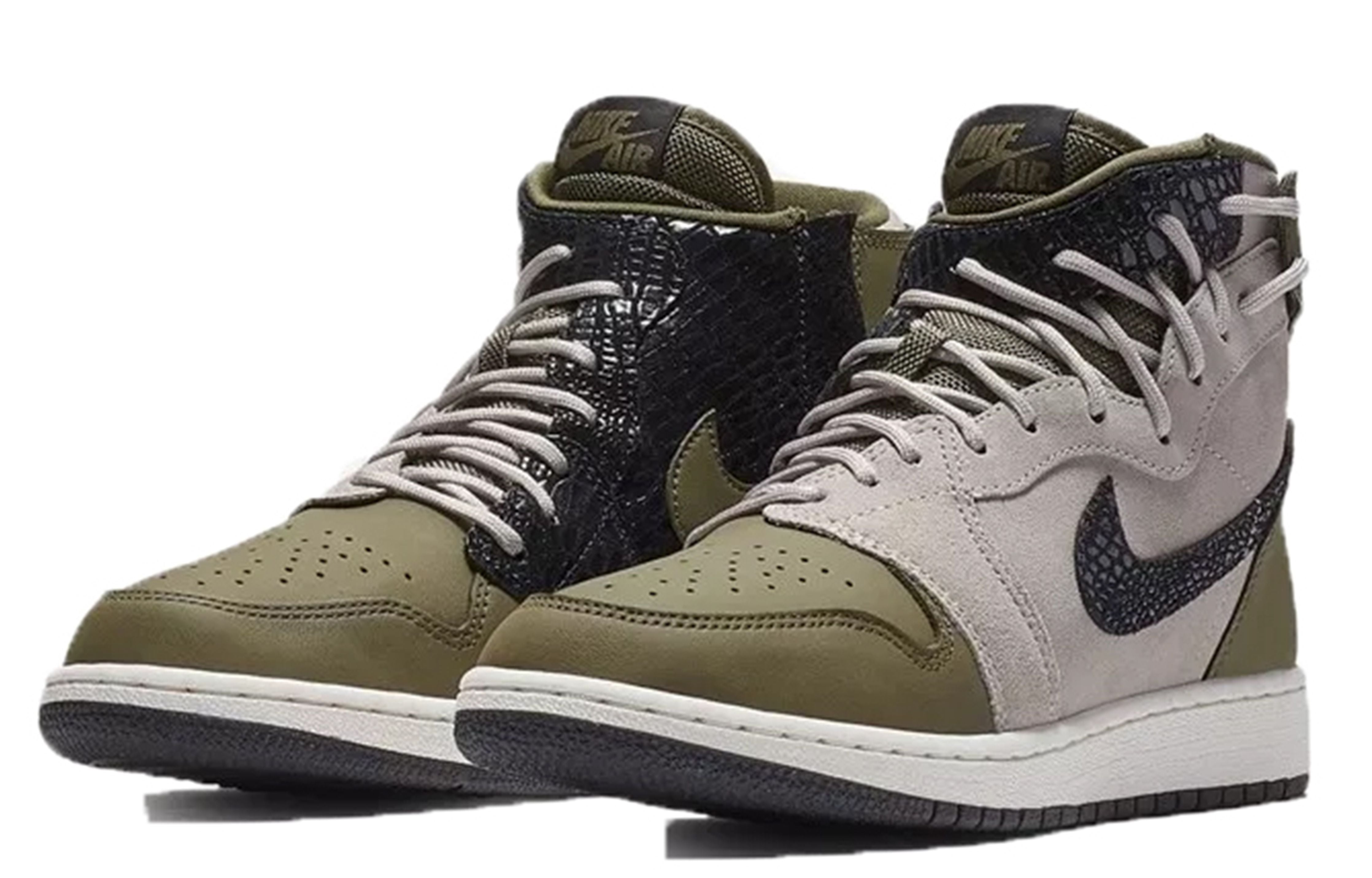 (WMNS) Air Jordan 1 Rebel XX \'Olive Canvas\'  AR5599-300 Classic Sneakers