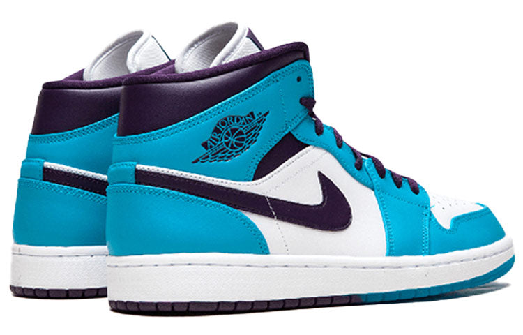 Air Jordan 1 Mid \'Hornets\'  554724-415 Iconic Trainers