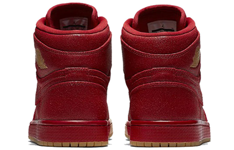 (WMNS) Air Jordan 1 Retro High Premium \'Dipped Toe Gym Red\'  AH7389-607 Epoch-Defining Shoes