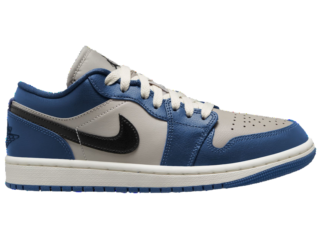 Air Jordan 1 Low \'Gray Navy Blue Black\'  DC0774-402 Classic Sneakers