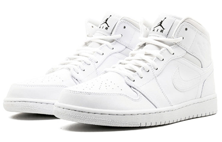 Air Jordan 1 Retro Mid \'White\'  554724-110 Iconic Trainers