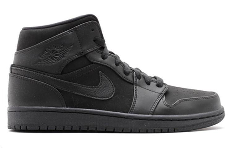 Air Jordan 1 Mid \'Triple Black\'  554724-011 Epoch-Defining Shoes