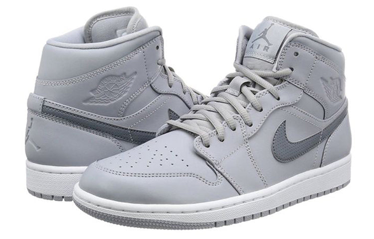 Air Jordan 1 Mid \'Wolf Grey\'  554724-033 Epoch-Defining Shoes