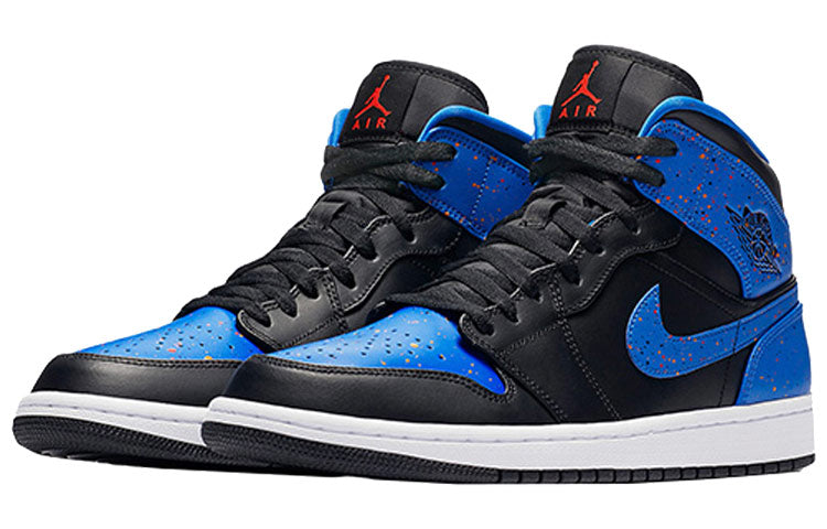 Air Jordan 1 Mid \'Royal Splatter\'  554724-048 Epochal Sneaker