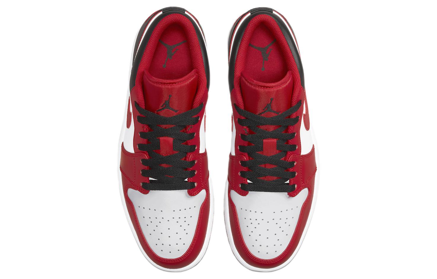 Air Jordan 1 Low \'Reverse Black Toe\'  553558-163 Signature Shoe
