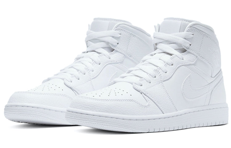 Air Jordan 1 Mid \'Triple White 2020\'  554724-130 Cultural Kicks