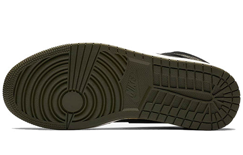 Air Jordan 1 Retro Mid \'Olive Canvas\'  BQ6579-300 Epoch-Defining Shoes
