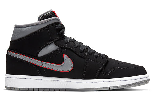 Air Jordan 1 Mid \'Black Grey\'  554724-060 Classic Sneakers