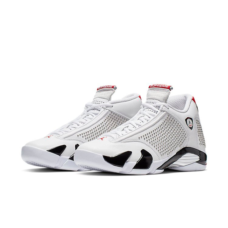 Air Jordan 14 Retro x Supreme \'White\'  BV7630-106 Classic Sneakers