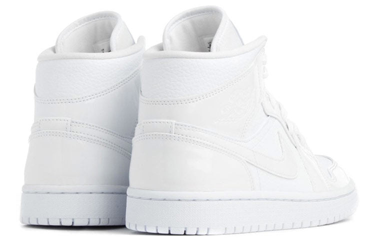 (WMNS) Air Jordan 1 Mid \'Triple White\'  BQ6472-100 Vintage Sportswear