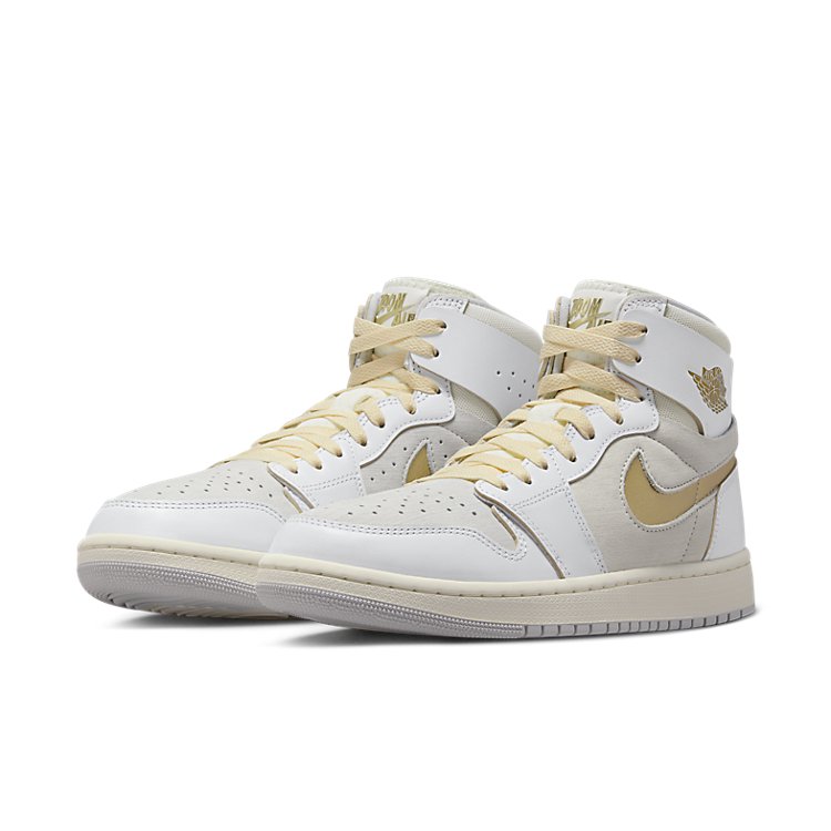 Air Jordan 1 Zoom CMFT 2 \'White Metallic Gold Grey\'  DV1307-107 Iconic Trainers