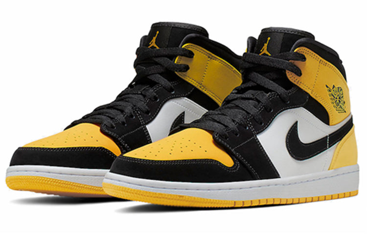 Air Jordan 1 Mid SE \'Yellow Toe\'  852542-071 Signature Shoe