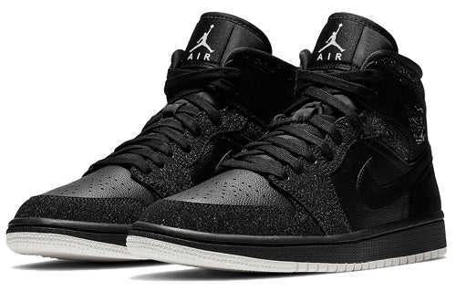 (WMNS) Air Jordan 1 Mid \'Black Glitter\'  BQ6472-001 Antique Icons