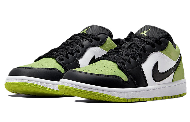 (WMNS) Air Jordan 1 Low SE \'Vivid Green Snakeskin\'  DX4446-301 Antique Icons