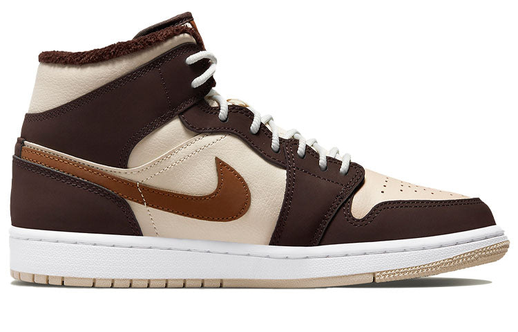 (WMNS) Air Jordan 1 Mid SE \'Cream Dark Chocolate\'  DO6699-200 Antique Icons