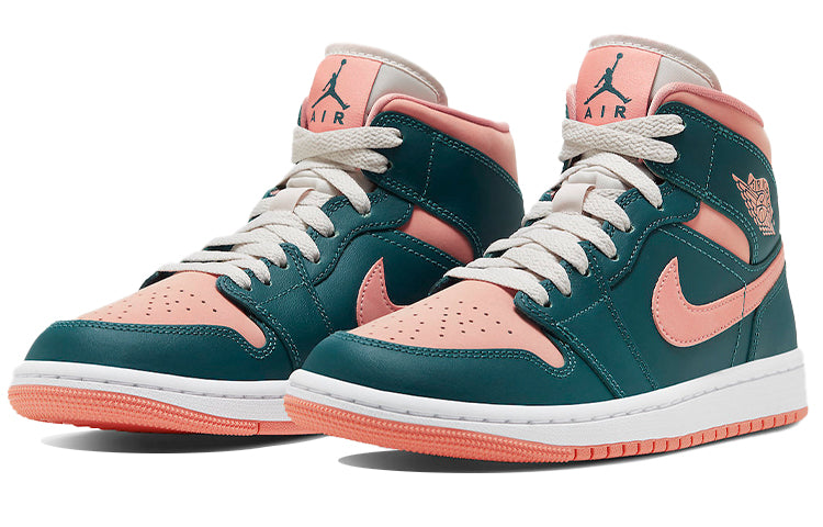 (WMNS) Air Jordan 1 Mid \'Dark Teal Green\'  BQ6472-308 Epochal Sneaker