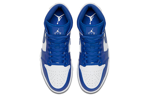 Air Jordan 1 Mid \'Hyper Royal White\'  554724-114 Cultural Kicks