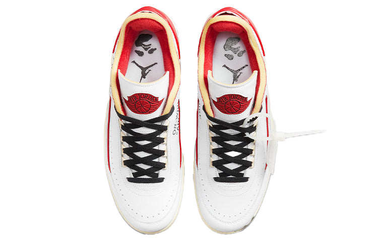 Off-White x Air Jordan 2 Retro Low SP \'White Varsity Red\'  DJ4375-106 Antique Icons