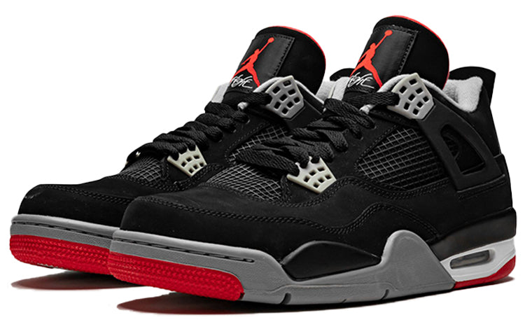 Air Jordan 4 Retro \'Bred\' 2012  308497-089 Signature Shoe