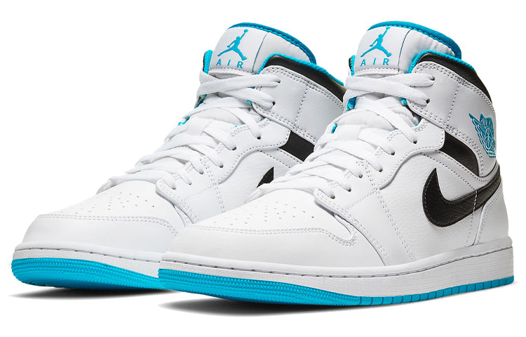 Air Jordan 1 Mid \'Laser Blue\'  554724-141 Vintage Sportswear