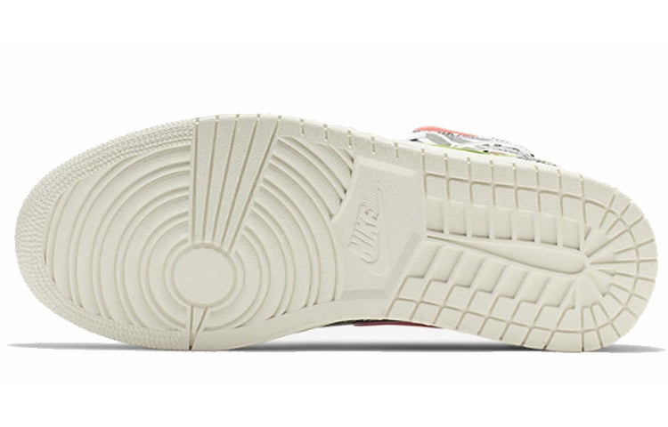 Air Jordan 1 Mid \'Over-Print Logos\'  554724-119 Epoch-Defining Shoes
