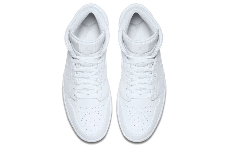 Air Jordan 1 Retro Mid \'White Pure Platinum\'  554724-104 Antique Icons