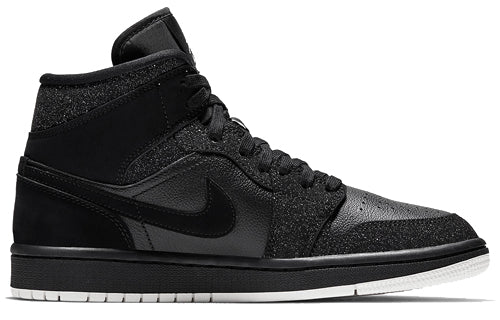 (WMNS) Air Jordan 1 Mid \'Black Glitter\'  BQ6472-001 Antique Icons