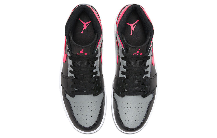 Air Jordan 1 Mid \'Pink Shadow\'  554724-059 Signature Shoe