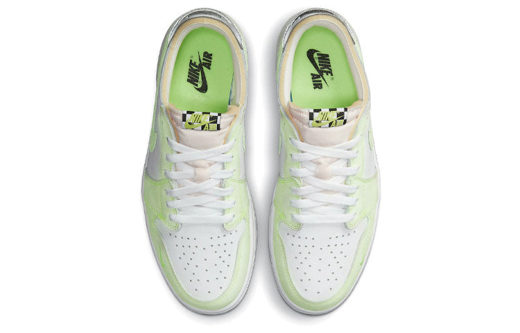 Air Jordan 1 Low OG \'White Ghost Green\'  DM7837-103 Signature Shoe