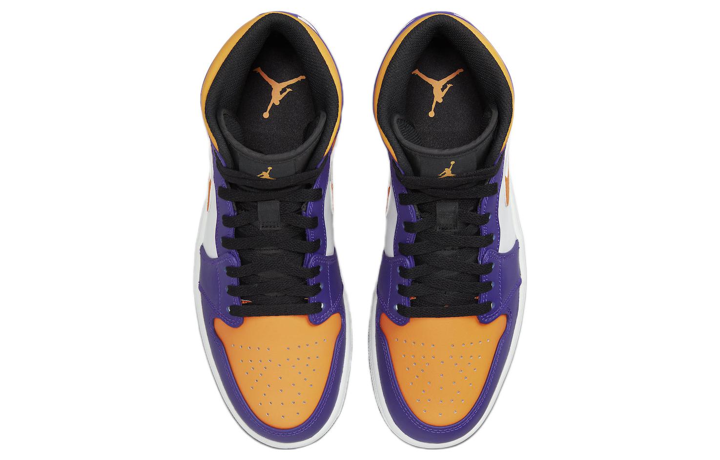 Air Jordan 1 Mid \'Lakers Purple\'  DQ8426-517 Signature Shoe