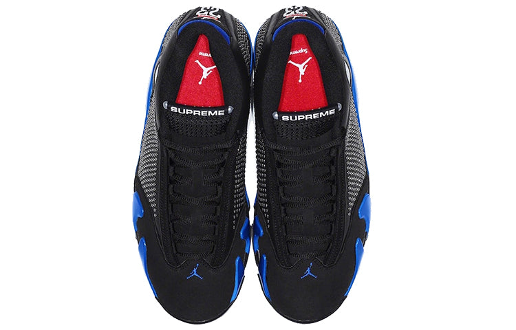 Supreme x Air Jordan 14 Retro \'Black Varsity Royal\'  BV7630-004 Signature Shoe
