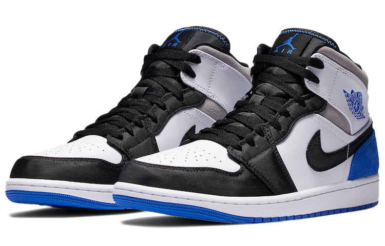 Air Jordan 1 Mid SE \'Royal Black Toe\'  852542-102 Vintage Sportswear