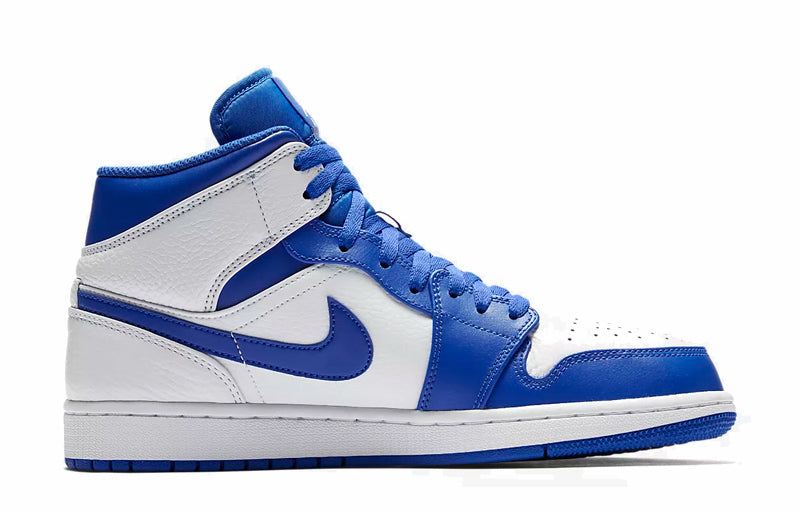 Air Jordan 1 Mid \'Hyper Royal White\'  554724-114 Cultural Kicks