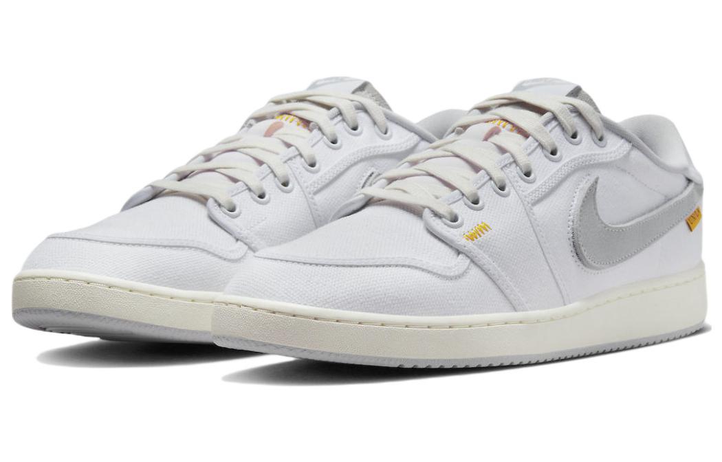 Air Jordan 1 KO Low x Union LA 'White Neutral Grey' DO8912-101 Signature Shoe - Click Image to Close